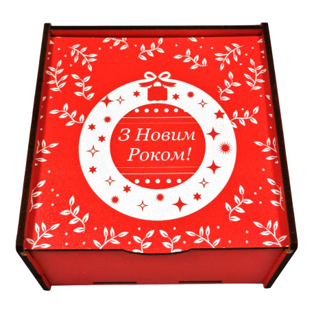 Подарунок №38/3 “Скринька щастя” 1кг (20х20х9см, у дерев'яній коробці) , Унікальна цукерка